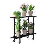 Zhongma 2-tier plant stand with narrow windowsill for compact spaces.