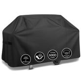 ZHSX grill cover 82-inch waterproof shield protecting an outdoor grill from rain and sun.