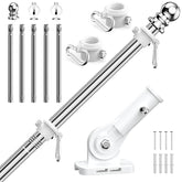ZHULI 6 ft flag pole outdoors showcases robust stainless steel for outdoor use on windy days.
