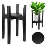 ZIOZERTT adjustable plant stand with tray in front view showing mid-century design and practical tray.