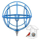 ZIRKOZIR metal suet holder for Bird Buddy, blue finish, supports year-round feeding.