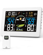 Zivron Weather Station displays indoor and outdoor temperatures clearly on a large screen.