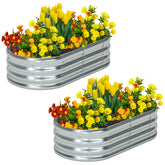 Zizin oval galvanized raised bed kit ready for quick assembly in compact spaces