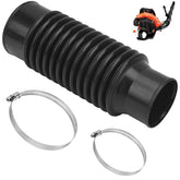 ZIZIWEI E164000080 flexible blower tube with black clamp for secure airflow.