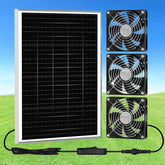 ZIZIWIN 5.5-inch solar coop fan exterior view enhances outdoor ventilation