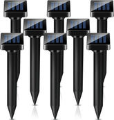 ZLieatmp 8-pack solar mole stakes for wide outdoor coverage up to 7,000 sq ft in gardens.