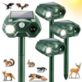 ZLieatmp solar animal repellent mounted on wall for outdoor deterrence