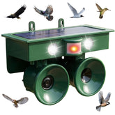 ZLieatmp solar ultrasonic bird repeller front view for effective yard protection.