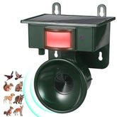 ZLieatmp solar ultrasonic bird repeller unit with broad coverage for yards.
