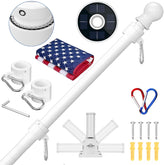 ZMTECH 5ft flag pole kit ready for outdoor display.