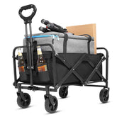 ZOMEYLPO collapsible wagon front view showing sturdy frame for heavy outdoor hauling