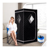 ZONEMEL full-size steam sauna tent setup for effortless home spa sessions