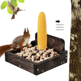 zonhajia squirrel feeder outdoor pine wood weather resistant for patio use