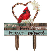 Zonon Cardinal Grave Decoration red stake adds a warm, lasting tribute in outdoor memorial spaces.