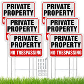 Zonon no trespassing sign with H stake for outdoor privacy.