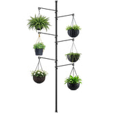 Zononoca tension rod plant stand top view highlights space-saving vertical display