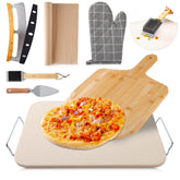 ZONZEST pizza stone rectangle 15x12 for even baking and crisp crust