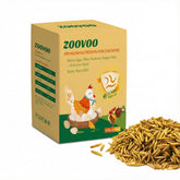 ZOOVOO dried BSFL larvae in resealable bag for high-protein nutrition in laying hens