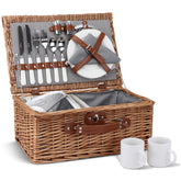 ZORMY picnic basket with insulated compartment keeps hot or cold meals ready