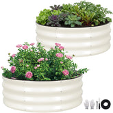 ZORMY round raised bed two-pack design for flexible garden layouts.