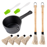 ZQDFLME BBQ Mop Brush Handle assembly for safe grilling and control