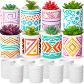 Zubebe paint-your-own ceramic pots 12-pack for creative DIY projects