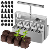 zukakii Soil Blocker front view forming 2-inch, 8-cell blocks for seeds