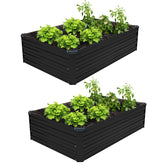 ZUNUDA galvanized raised bed assembly shows easy setup for a DIY garden.