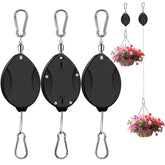 ZUZUAN 3-piece retractable plant hanger kit, easy setup.