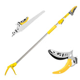 ZXFUTURE telescopic pole pruner cutting-1-inch branch for clean pruning on tall limbs.