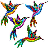 ZYP metal outdoor wall art hummingbird decor, weatherproof and ideal for fence gardens.