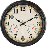 zyzamay 16-inch black gold vintage clock face with large numerals for outdoor viewing