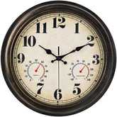 zyzamay outdoor clock with thermometer displays temperature at a glance for porch use