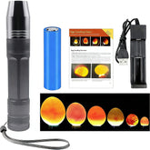 ZZBUY egg candler light front view, compact design for easy candling.