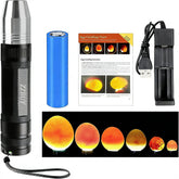 ZZBUY egg candler illuminator reveals fertilized eggs for clear observation.