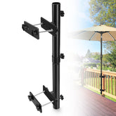 ZZM patio umbrella holder on deck railing secures shade without floor clutter.