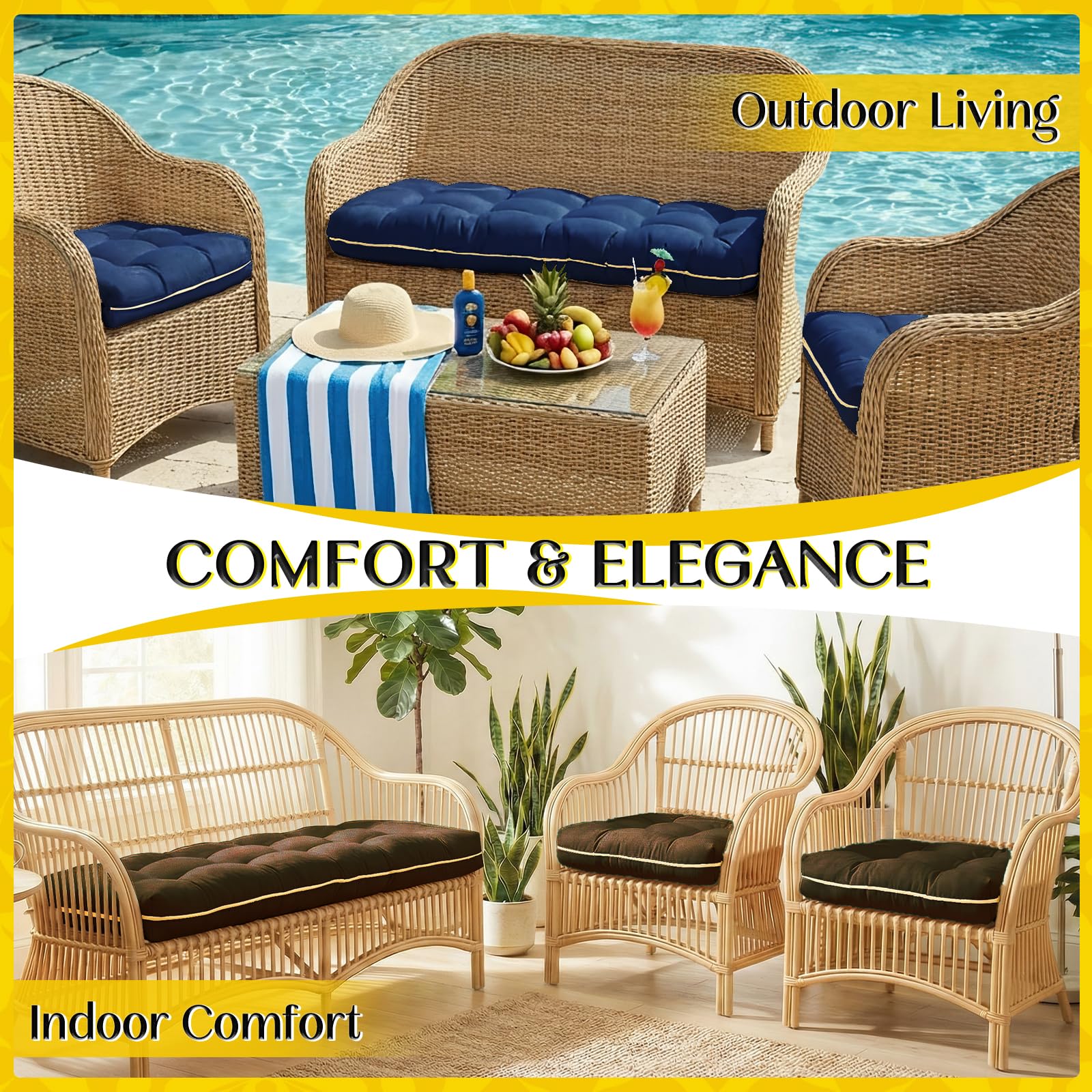 1 MIDDLE ONE easy-clean-cushions quick stain removal.