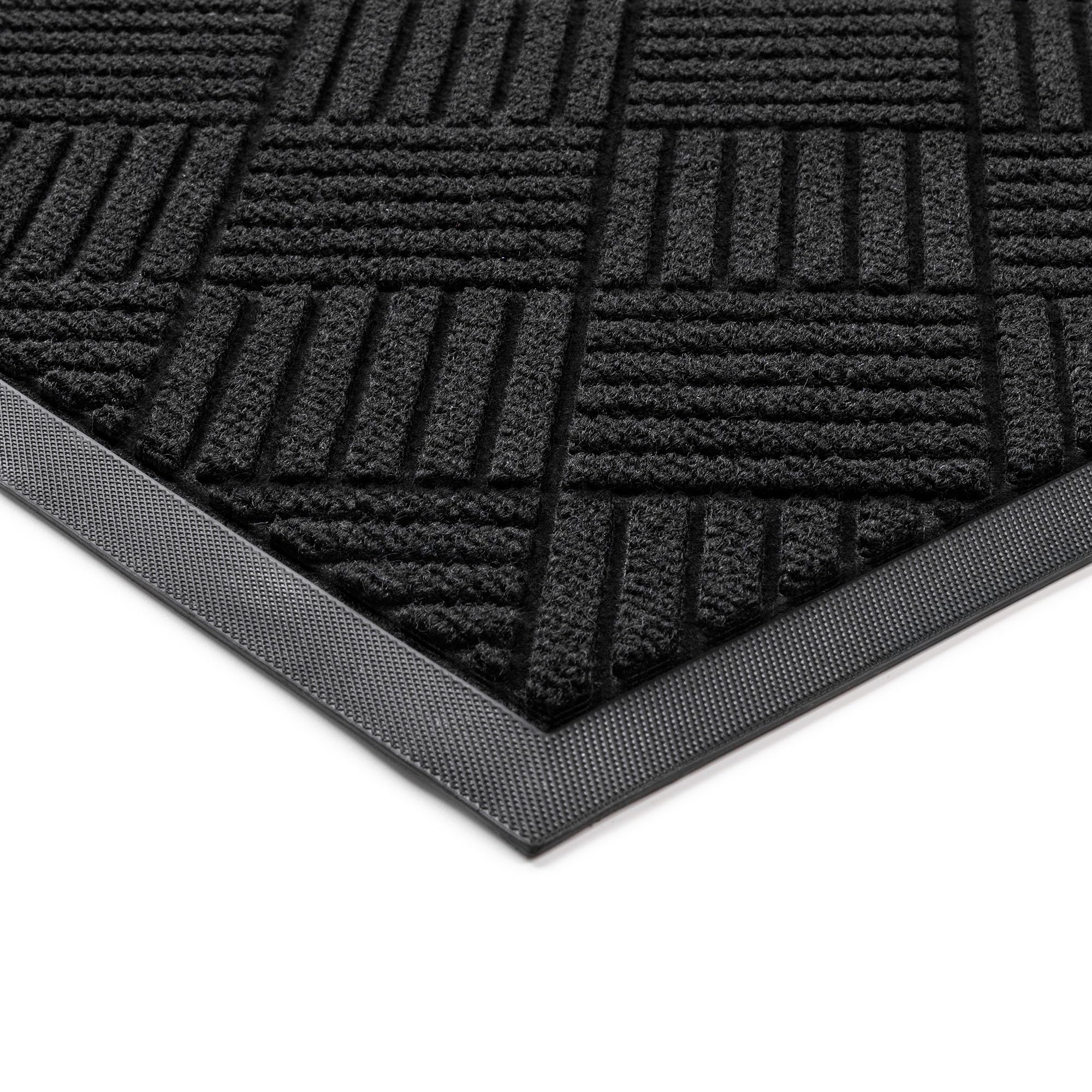 100pointONE front door mat 72x36 captures mud and moisture for cleaner entryways.