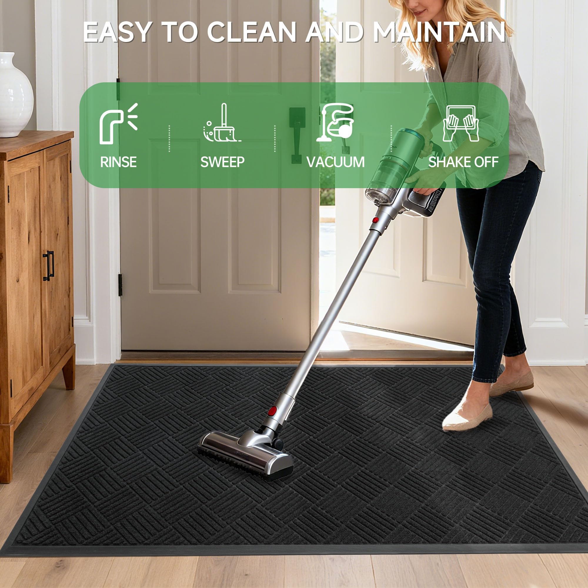 100pointONE high-traffic entrance mat suits doors patios and mudrooms.