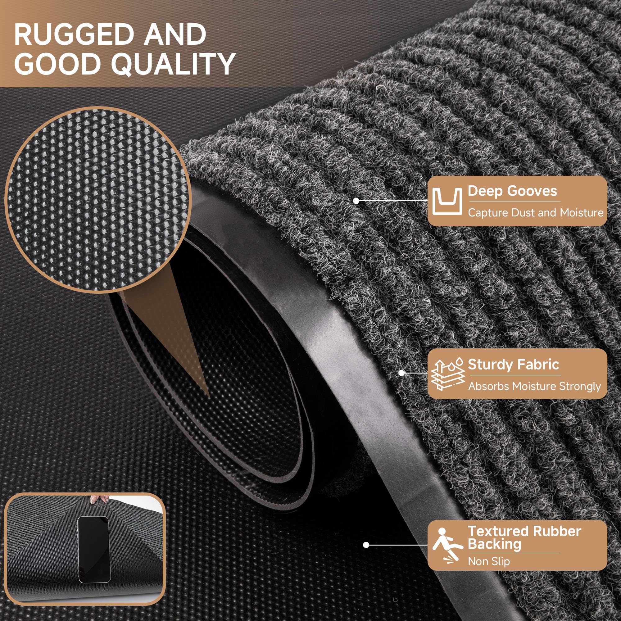 Waterproof, easy-clean 100pointONE mat; rinse or wipe for quick maintenance.
