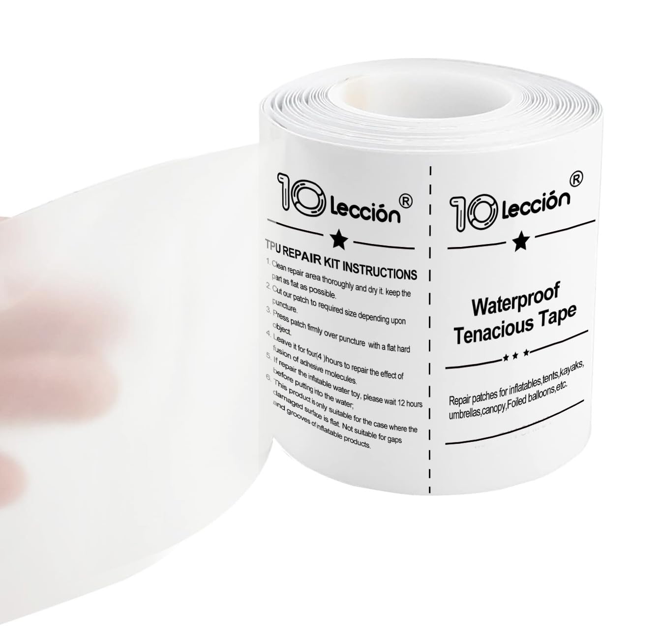 10Leccion TPU pool patch roll for quick repairs on inflatables