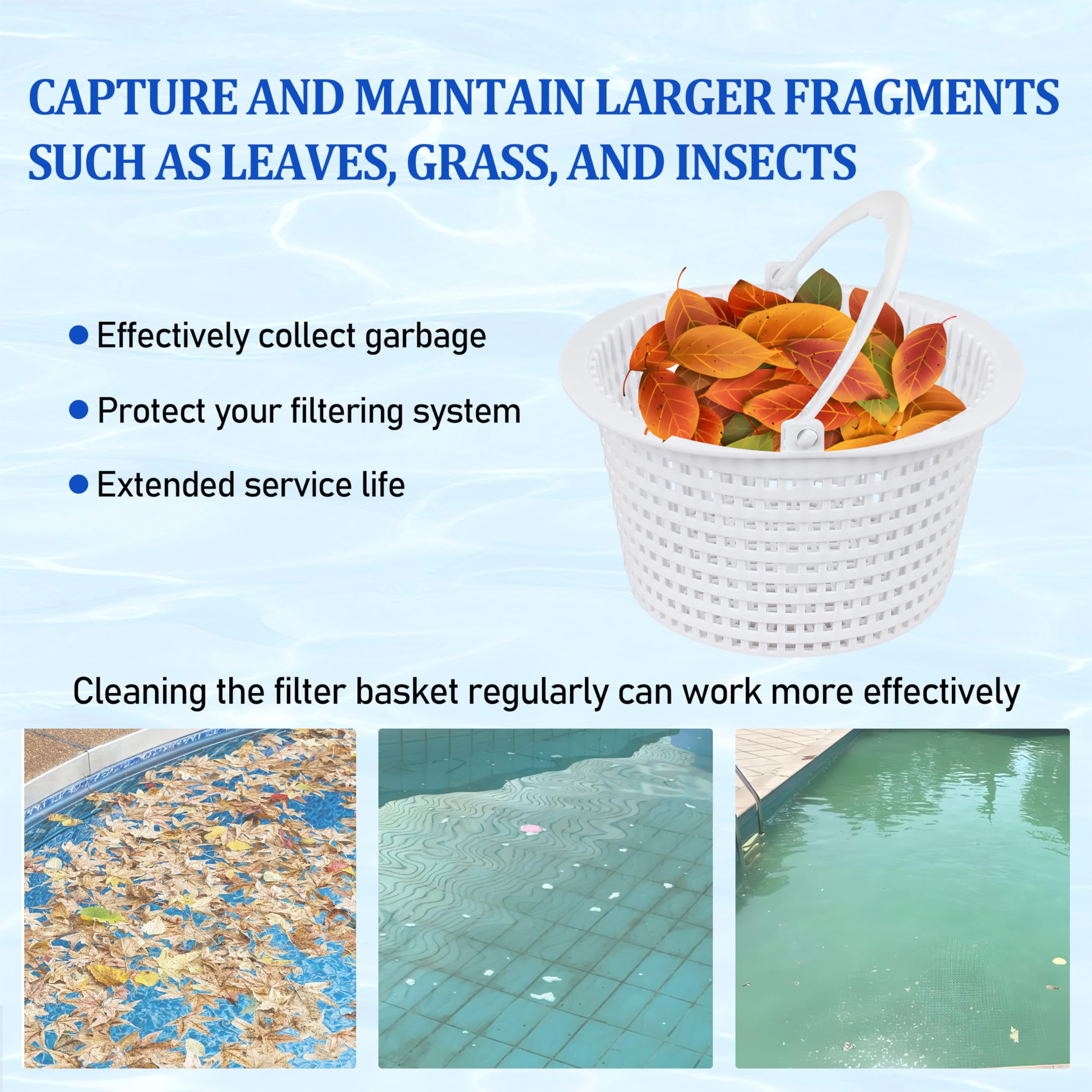 131763310 SPX1091C basket with handle capturing debris efficiently.