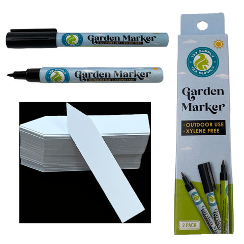 133 SUPPLY 4-inch white plant labels arranged for seedling labeling and quick notes.