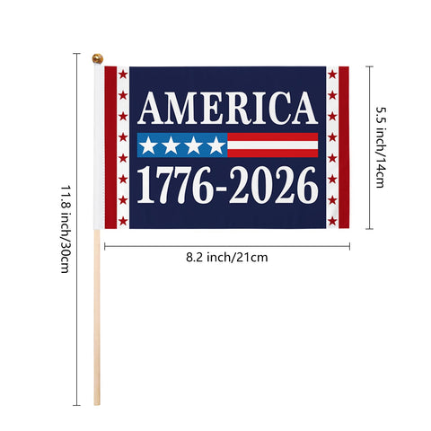 1776 flag safety spear-top design prevents injuries during waving