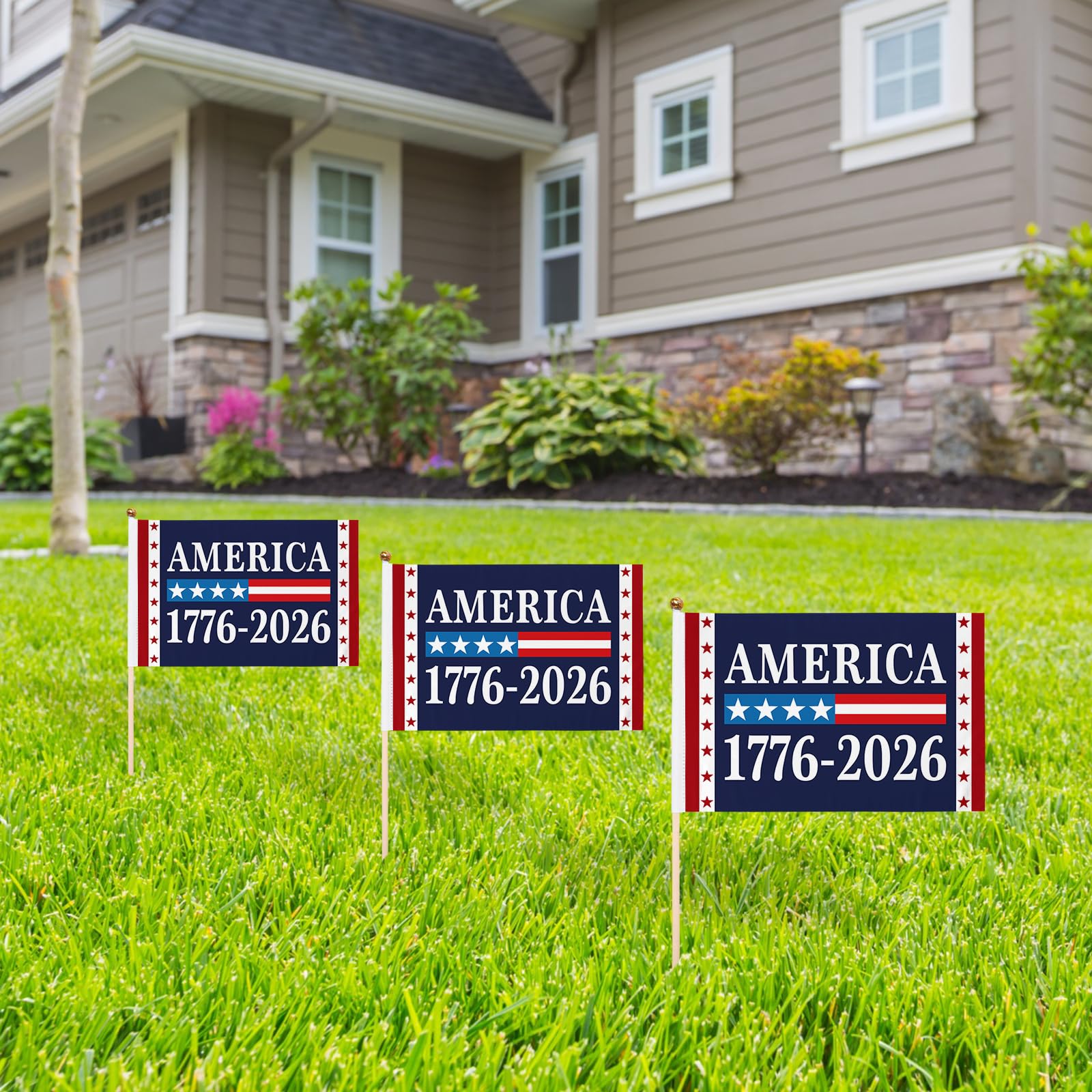 1776 flag made of tear-resistant polyester with durable print