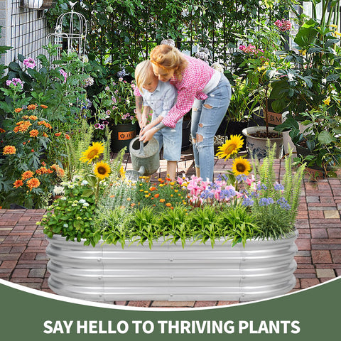 1MORE family-friendly garden bed setup in backyard inviting collaborative planting.