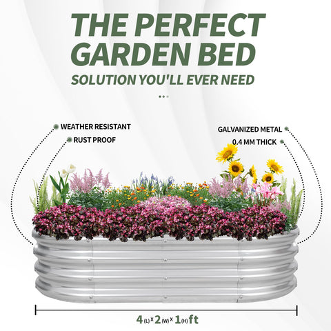 1MORE galvanized panels resist rust for long-lasting outdoor planter space
