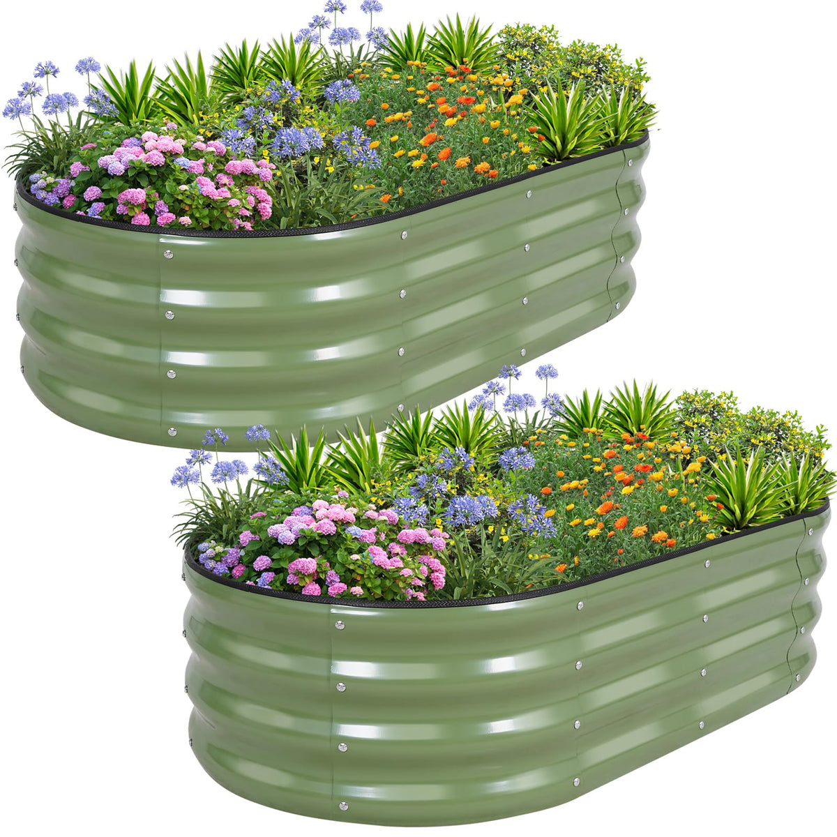1MORE galvanized raised garden bed with included tools for quick setup.