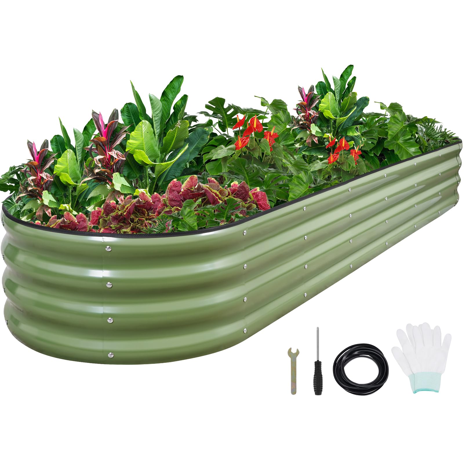 1MORE galvanized raised garden bed with open bottom for improved drainage and root health.