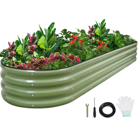 1MORE galvanized raised garden bed with open bottom for improved drainage and root health.